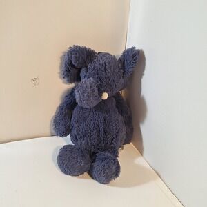 Jellycat 12" Bashful Blue Elephant Retired Navy Blue White Tusk London Toy